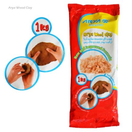 هنري گل سفالگري آريا با پودر چوب 1kg