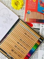 مداد رنگی ۳+۲۴ رنگ فلزی آریا
